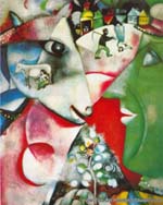 Marc Chagall I and the Village oil painting reproduction
