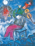 Marc Chagall The Blue Violinist oil painting reproduction