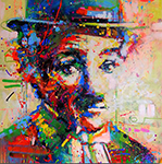 Charlie Chaplin Graffiti 1 painting for sale