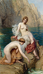Herbert James Draper By Summer Seas, 1912 oil painting reproduction