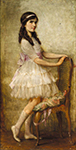 Herbert James Draper Portrait Of Miss Barbara De Selincourt oil painting reproduction