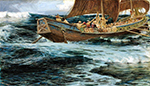 Herbert James Draper Wrath of the Sea God oil painting reproduction