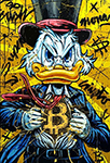 Scrooge McDuck Bitcoin painting for sale