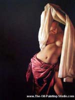 White Shawl painting for sale