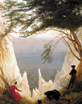 Caspar David Friedrich Chalk Cliffs on Rugen (1818)  oil painting reproduction