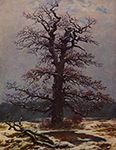 Caspar David Friedrich Oak in the Snow (1820)  oil painting reproduction