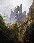 Caspar David Friedrich Rocky Ravine (1822-23) oil painting reproduction