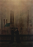 Caspar David Friedrich The Sisters on the Balcony (1820) oil painting reproduction