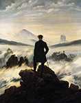 Caspar David Friedrich The Wanderer above the Mists (1817-1818)  oil painting reproduction