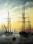 Caspar David Friedrich View of a Harbour (1815-16) oil painting reproduction
