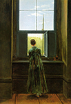 Caspar David Friedrich Woman at a Window (1822) oil painting reproduction