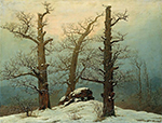 Caspar David Friedrich Dolmen in Snow oil painting reproduction