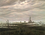 Caspar David Friedrich Flat Country Shank at Greifswalder Bodden oil painting reproduction