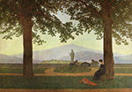 Caspar David Friedrich Gartenterrasse (1812)  oil painting reproduction