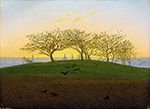 Caspar David Friedrich Hill and Ploughed Field near Dresden (1825)  oil painting reproduction