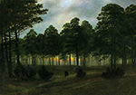 Caspar David Friedrich Le Soir  oil painting reproduction