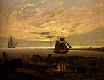 Caspar David Friedrich Le soir sur la Baltique (1831)  oil painting reproduction