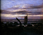 Caspar David Friedrich Le Soir sur la Baltique (1826)  oil painting reproduction