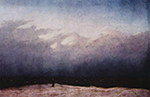 Caspar David Friedrich Monk by the Sea (1809)  oil painting reproduction