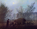 Caspar David Friedrich Spaziergang in der Abenddammerung (1837-40) oil painting reproduction