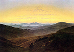 Caspar David Friedrich The Riesengebirge (1830-35)  oil painting reproduction