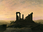 Caspar David Friedrich The Temple of Juno in Agrigento (1830) oil painting reproduction
