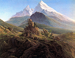 Caspar David Friedrich The Watzmann (1824-25) oil painting reproduction