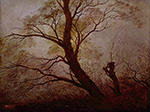 Caspar David Friedrich Trees in the moonlight oil painting reproduction