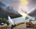 Columbia River Portage Point painting for sale