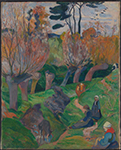 Paul Gauguin Brittany Landscape with Women and Cows, 1889 oil painting reproduction