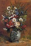 Paul Gauguin Daisies and Peonies in Blue Vase, 1876 oil painting reproduction