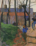 Paul Gauguin Houses in le Pouldu, 1890 oil painting reproduction