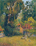 Paul Gauguin Huts under the Trees, 1887 oil painting reproduction