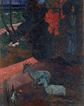 Paul Gauguin Landscape with Two Goats, 1897 oil painting reproduction