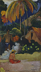 Paul Gauguin Mahana Maa, (Landscape in Tahiti), 1892 oil painting reproduction