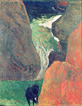 Paul Gauguin Seascape with Cow on the Edge of a Cliff, 1888 oil painting reproduction