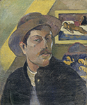 Paul Gauguin Self Portrait with a Hat, 1893-94 oil painting reproduction