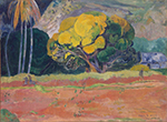 Paul Gauguin Fatata Te Moua (At the Foot of a Mountain), 1892 oil painting reproduction
