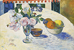 Paul Gauguin Flowers and a Bowl of Fruit on a Table, 1894 oil painting reproduction