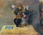 Paul Gauguin Flowers and Japanese Book, 1882 oil painting reproduction