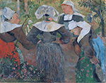 Paul Gauguin Four Breton Women, 1886 oil painting reproduction