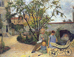 Paul Gauguin Garden on Carcel Street, 1883 oil painting reproduction