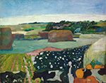 Paul Gauguin Haystacks in Brittany, 1890 oil painting reproduction
