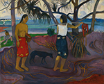 Paul Gauguin I Raro Te Oviri (Under the Pandanus), 1891 oil painting reproduction