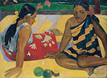 Paul Gauguin Parau Api (What News), 1892 oil painting reproduction