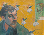 Paul Gauguin Self Portrait with Portrait of Bernard, 'Les Miserables', 1888 oil painting reproduction