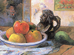 Paul Gauguin Still Life with Apples, a Pear, and a Ceramic Portrait Jug, 1889 oil painting reproduction