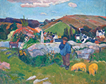 Paul Gauguin The Swineherd, 1888 oil painting reproduction