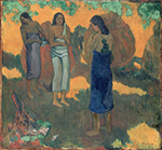 Paul Gauguin Three Tahitian Women Against a Yellow Background, 1899 oil painting reproduction