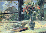 Paul Gauguin Vase of Flowers at the Window, 1891 oil painting reproduction